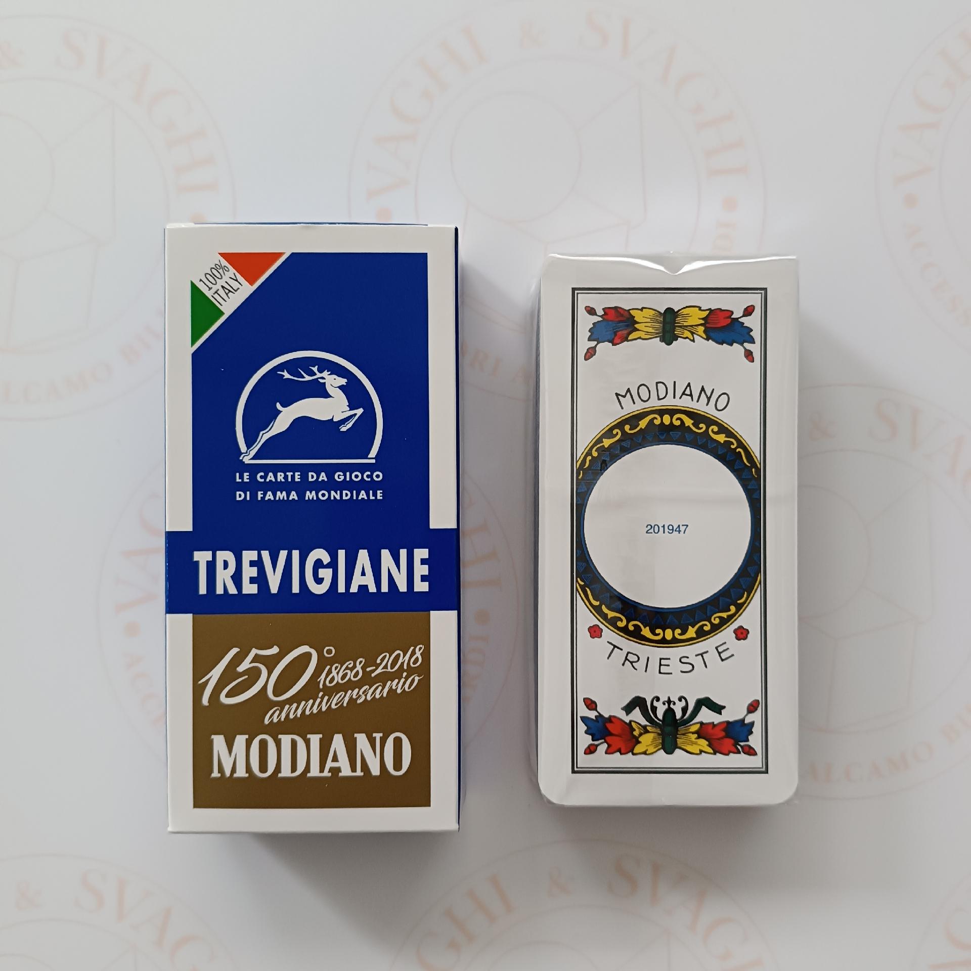 CARTE DA GIOCO MODIANO TREVIGIANE BLU 150° ANNIVERSARIO