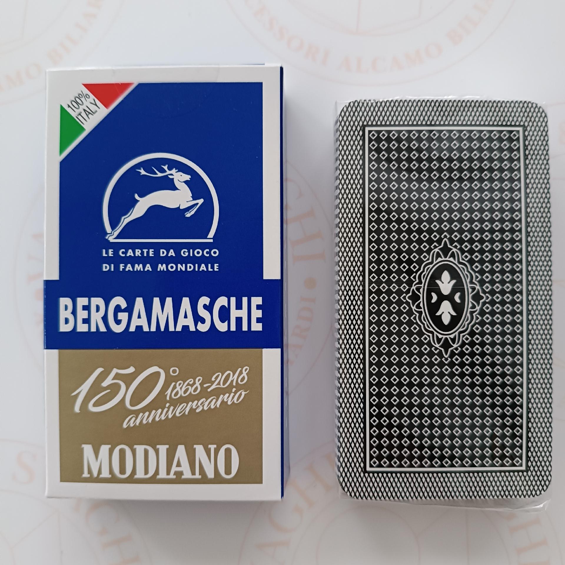 CARTE DA GIOCO MODIANO BERGAMASCHE BLU 150° ANNIVERSARIO