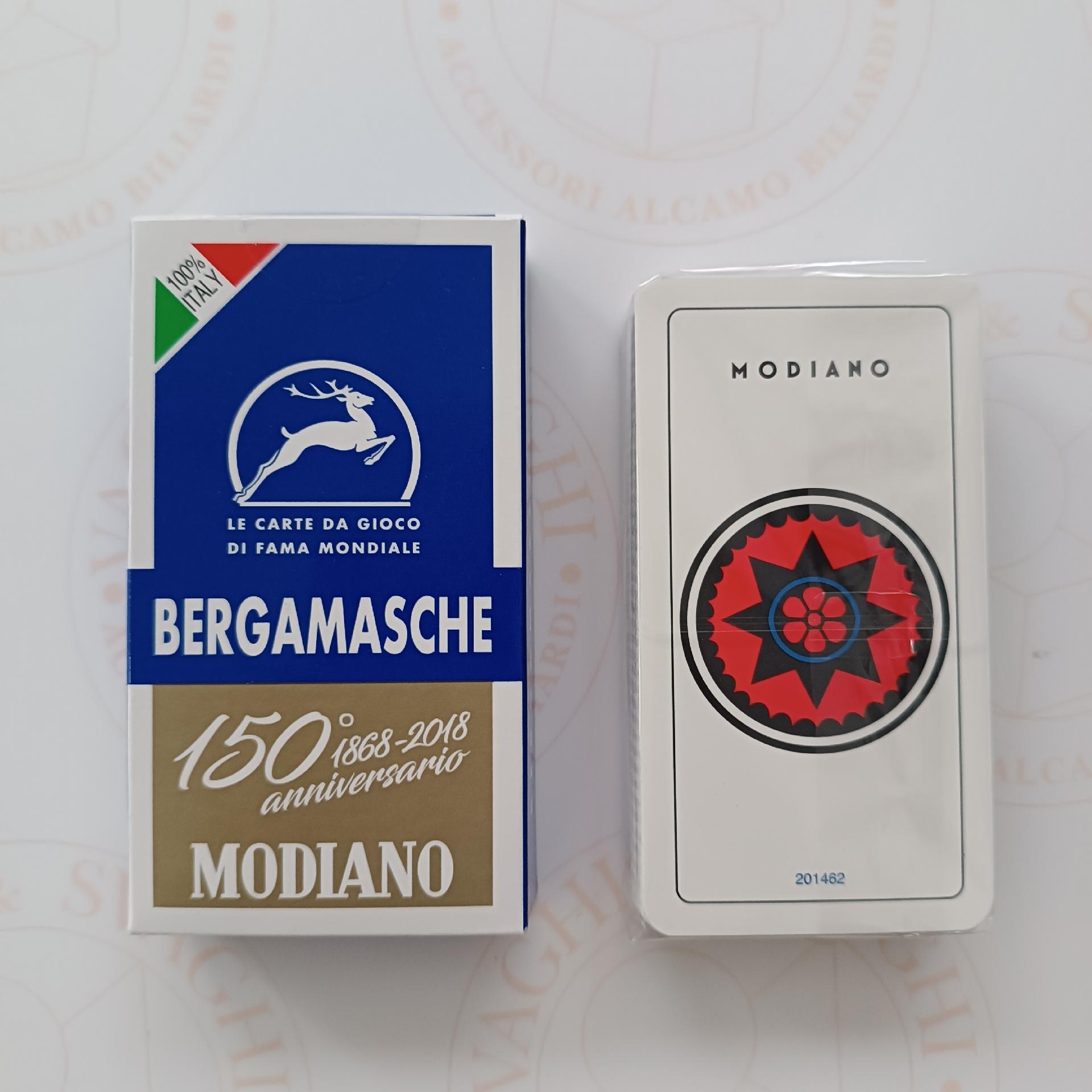 CARTE DA GIOCO MODIANO BERGAMASCHE BLU 150° ANNIVERSARIO