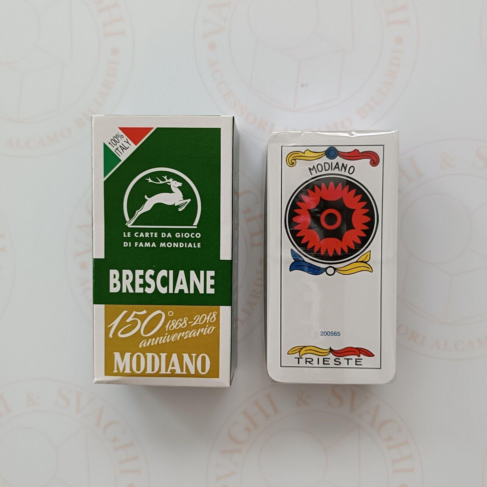 CARTE DA GIOCO MODIANO BRESCIANE VERDE 150° ANNIVERSARIO