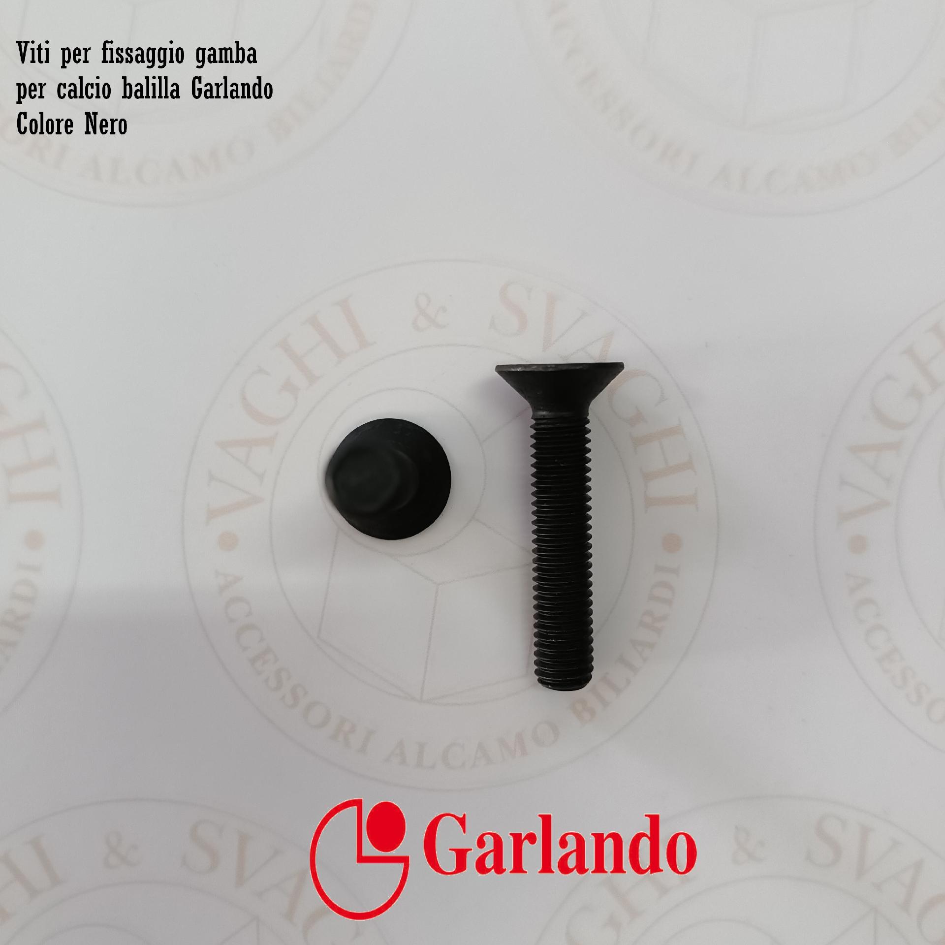 VITI PER FISSAGGIO GAMBA CALCIO BALILLA GARLANDO VARI MODELLI COLORE NERO