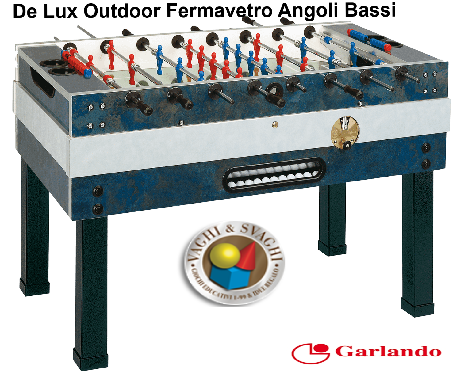 CALCIO BALILLA GARLANDO DE LUXE OUTDOOR  ANGOLI BASSI