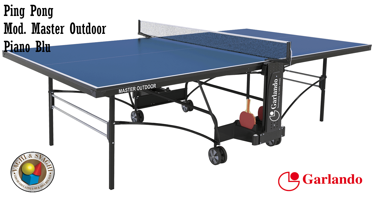PING PONG GARLANDO MASTER OUTDOOR  PIANO BLU