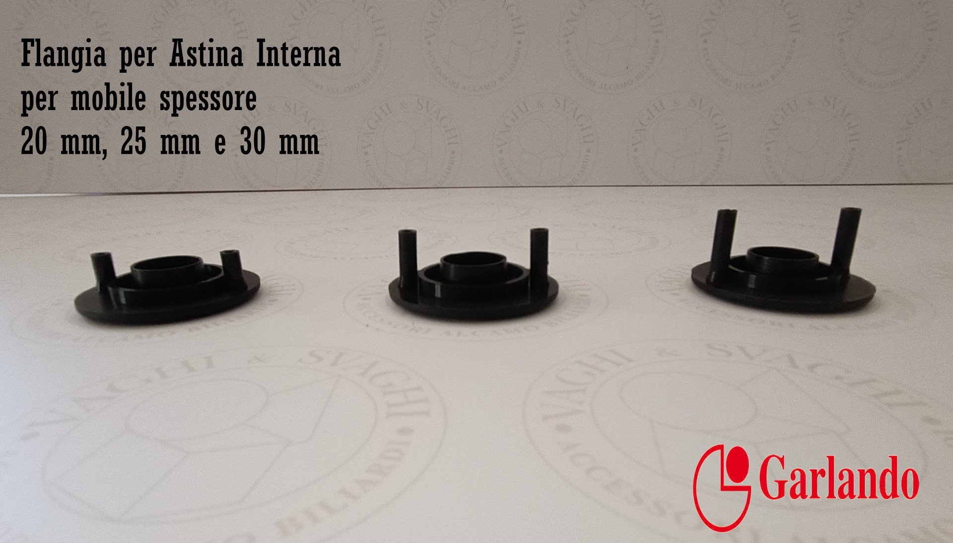 FLANGIA PER ASTINA INTERNA  CON PERNI  (DIAM. 10 MM) GARLANDO 3 MISURE