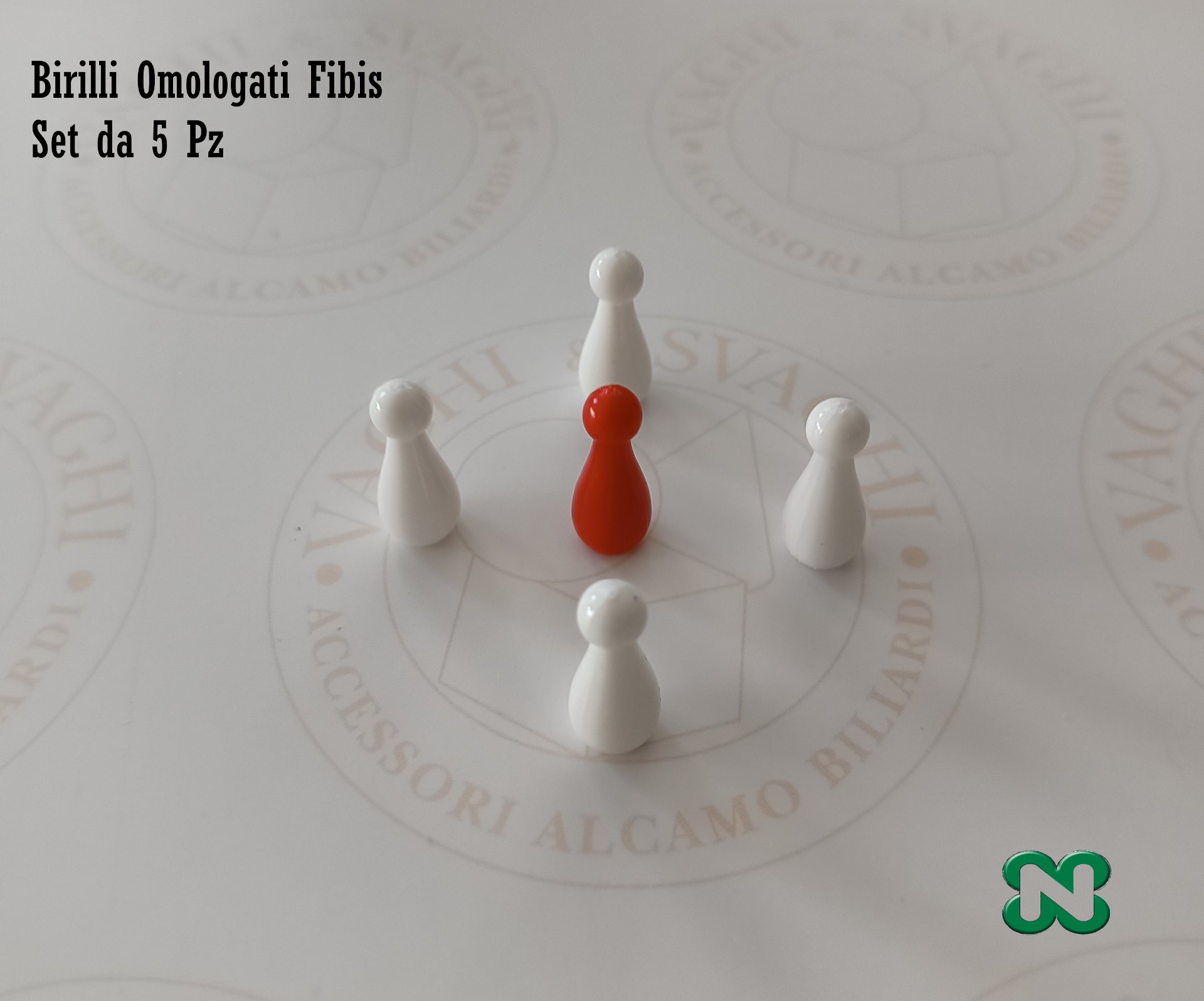 BIRILLI OMOLOGATI FISBB NORDITALIA BIANCHI H 25 MM SET 5 PZ.