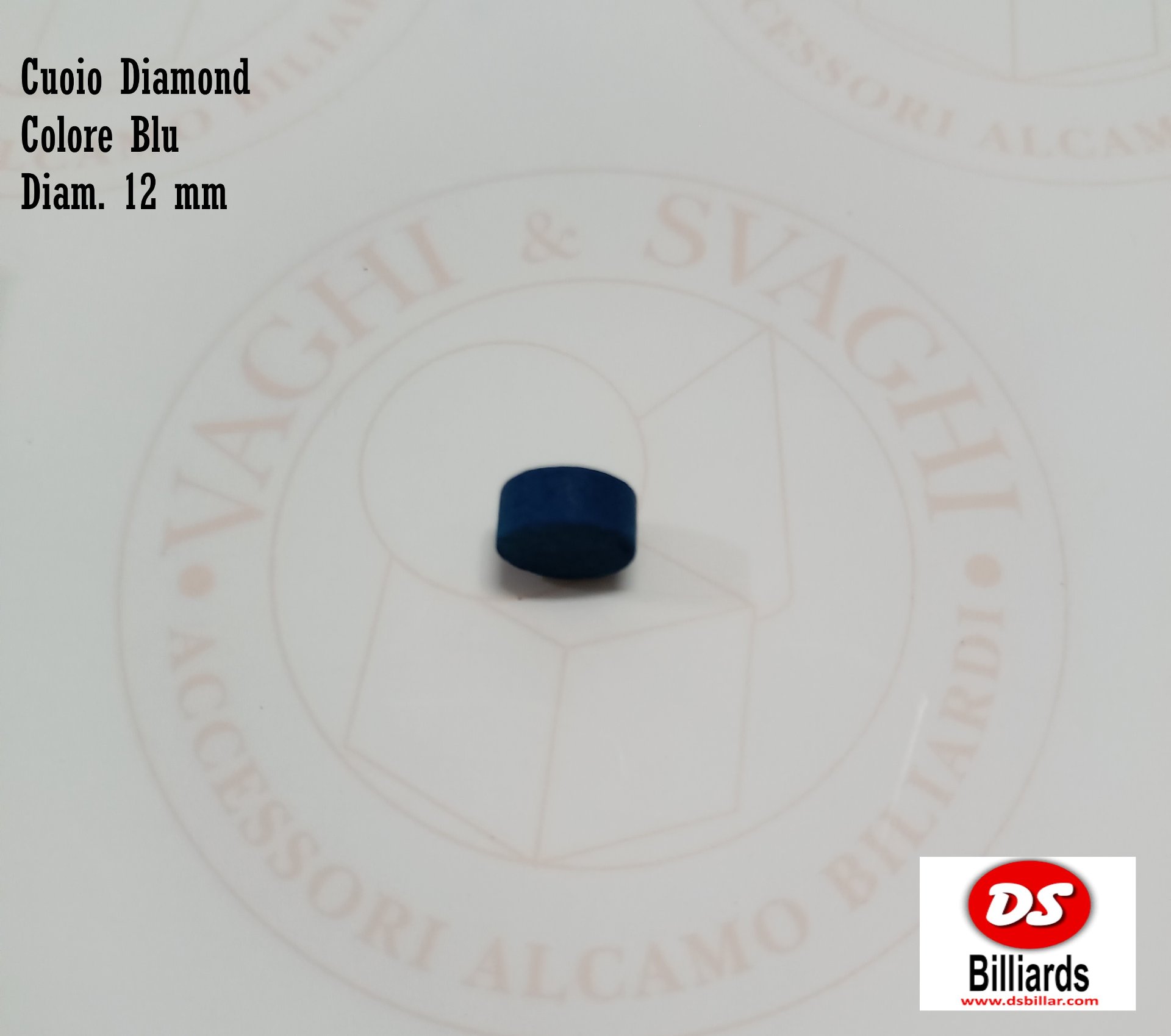 CUOIO DS BILLIARD DIAMOND SOFT DIAM.12 MM COLORE BLU