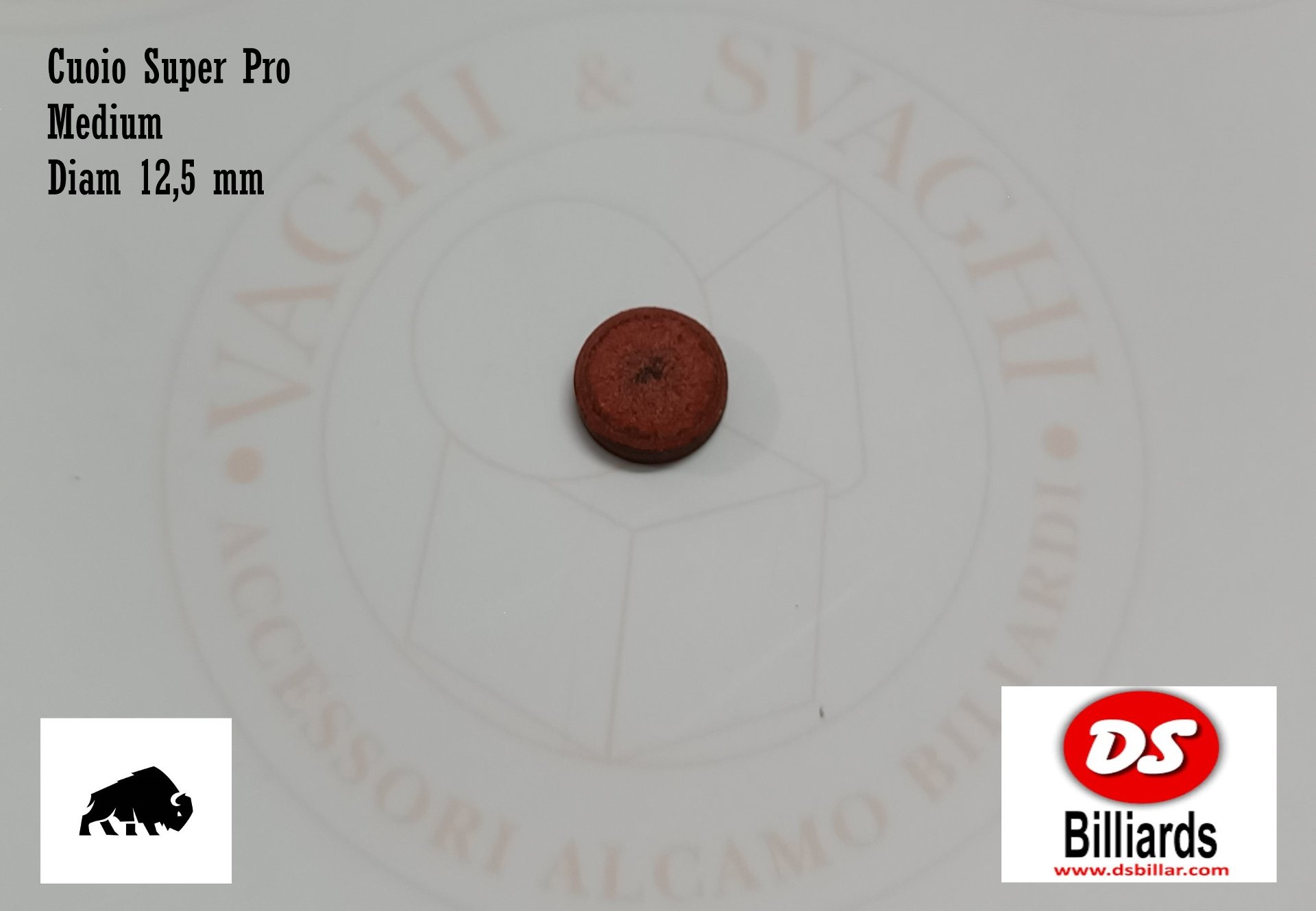 CUOIO DS BILLIARD/BUFFALO SUPER PRO MEDIUM DIAM.12,5 MM