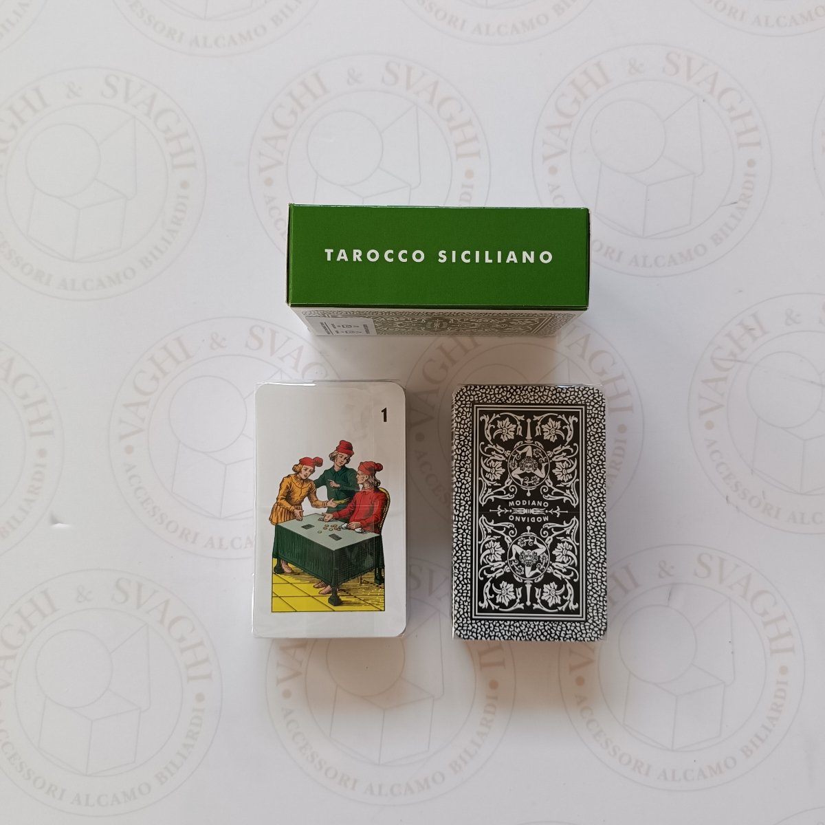 CARTE DA GIOCO MODIANO TAROCCO PIEMONTESE  VERDE