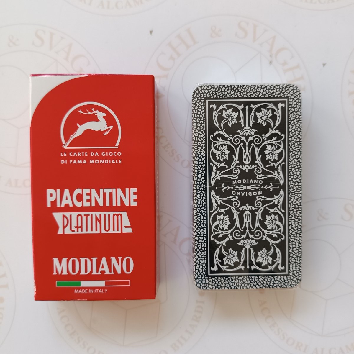 CARTE PIACENTINE MODIANO ROSSO PLATINUM 100% PLASTICA