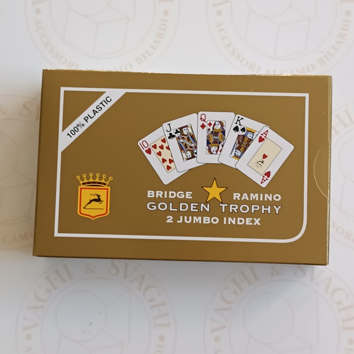 CARTE BRIDGE MODIANO GOLDEN TROPHY 2 JUMBO INDEX