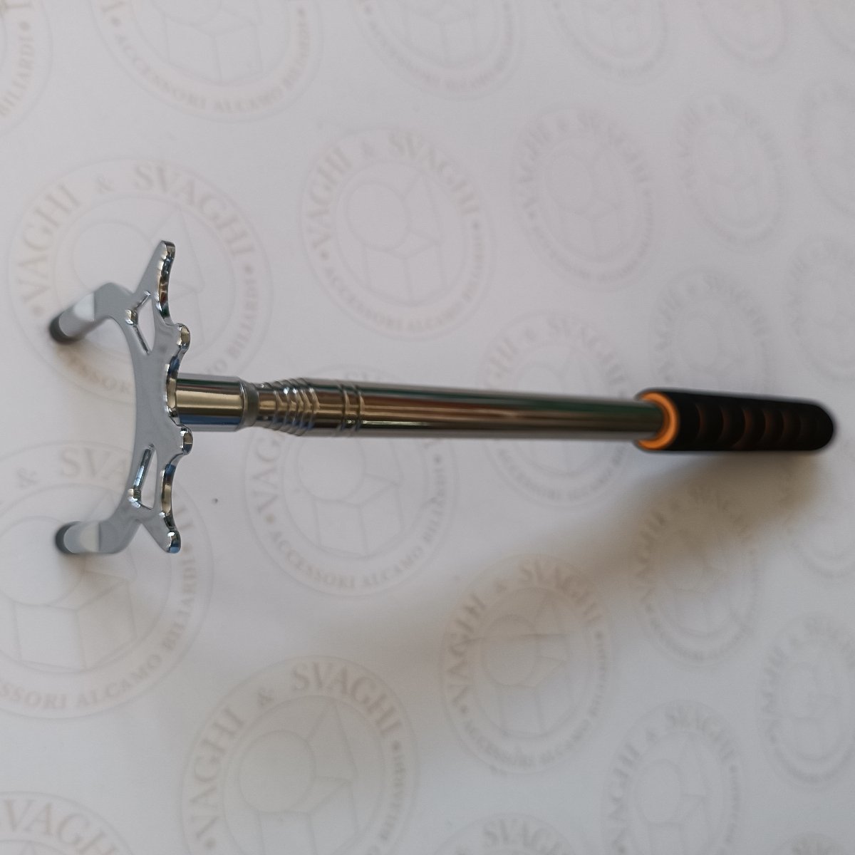 STECCA  ALLUNGABILE PER STECCA DA BILIARDO CON STELLA IN ACCIAIO INOX