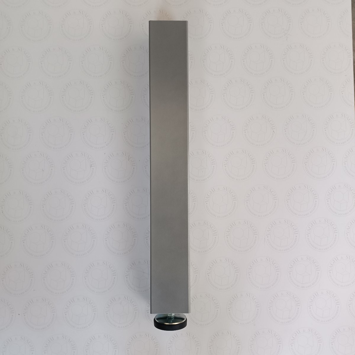 GAMBA IN METALLO GRIGIO GARLANDO 90 X 90 665 MM CON PIASTRA E PIEDINO