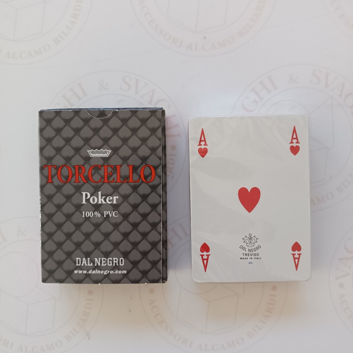 CARTE POKER DAL NEGRO TORCELLO PVC 100% DORSO ROSSO