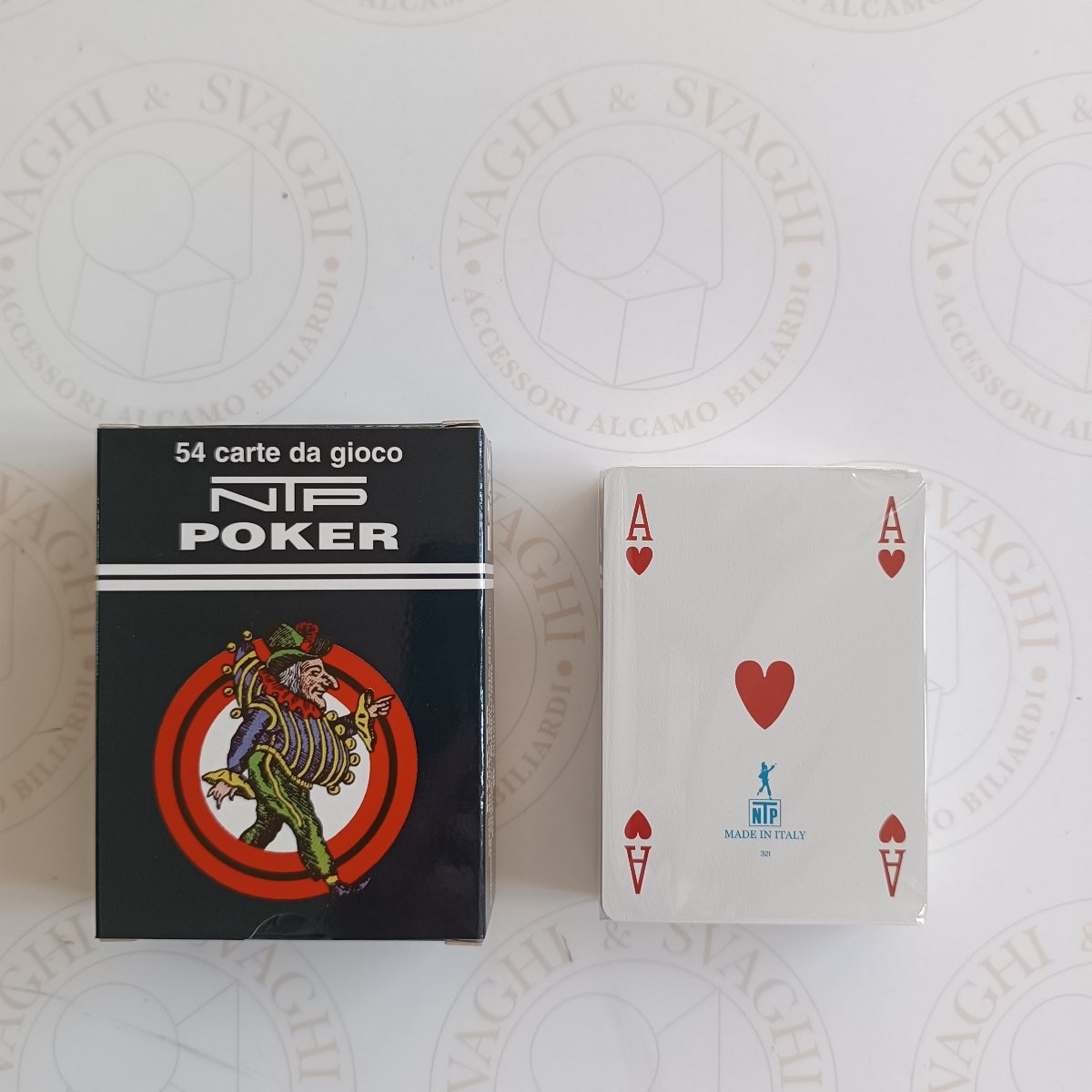 CARTE DA GIOCO NTP POKER DORSO BIANCO PVC