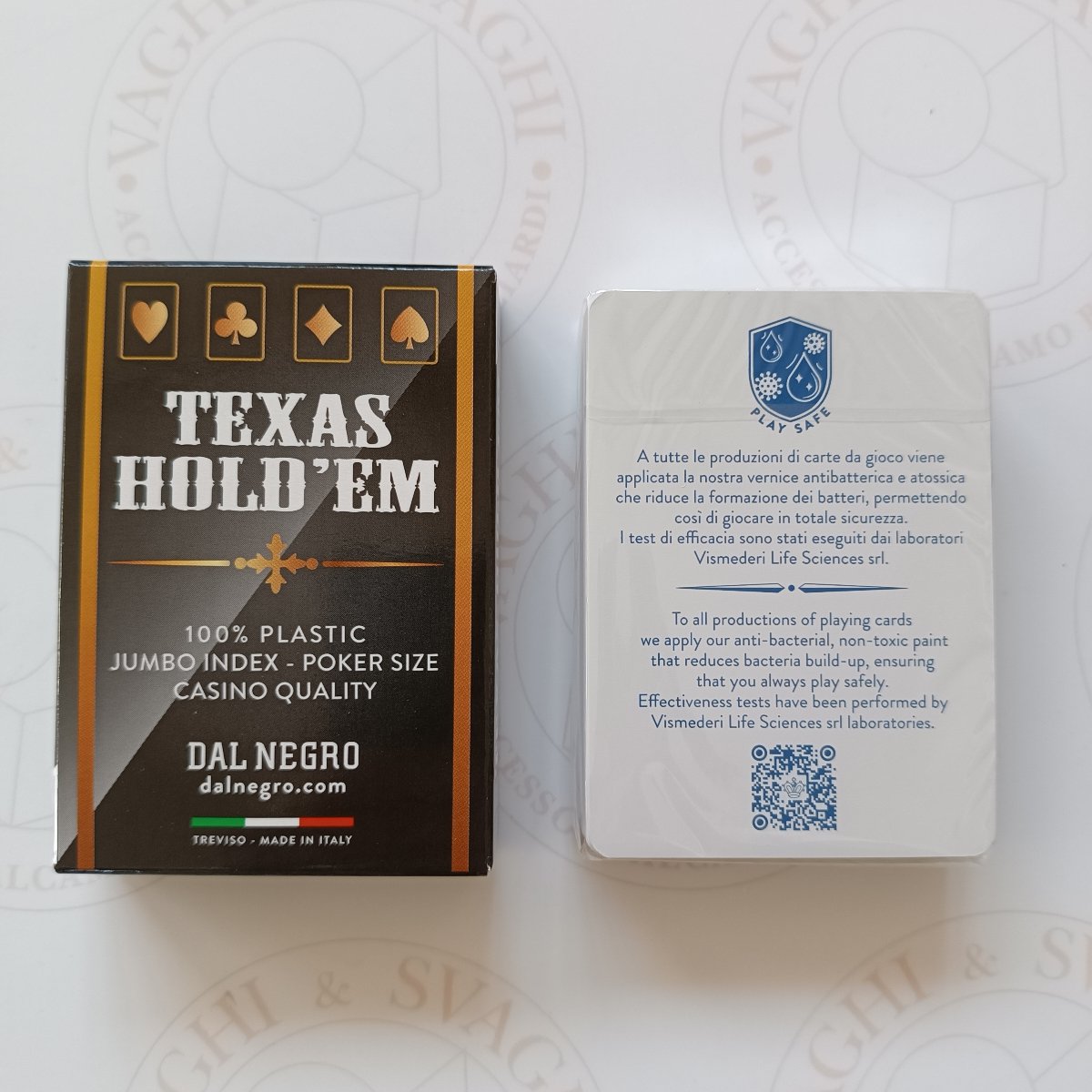CARTE DA GIOCO DAL NEGRO TEXAS HOLD'EM BLU