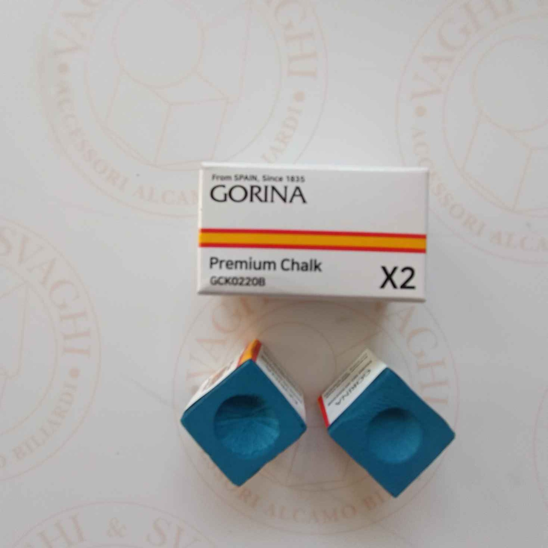 GESSO DA 2 CUBETTI BLU GORINA PREMIUM CHALK