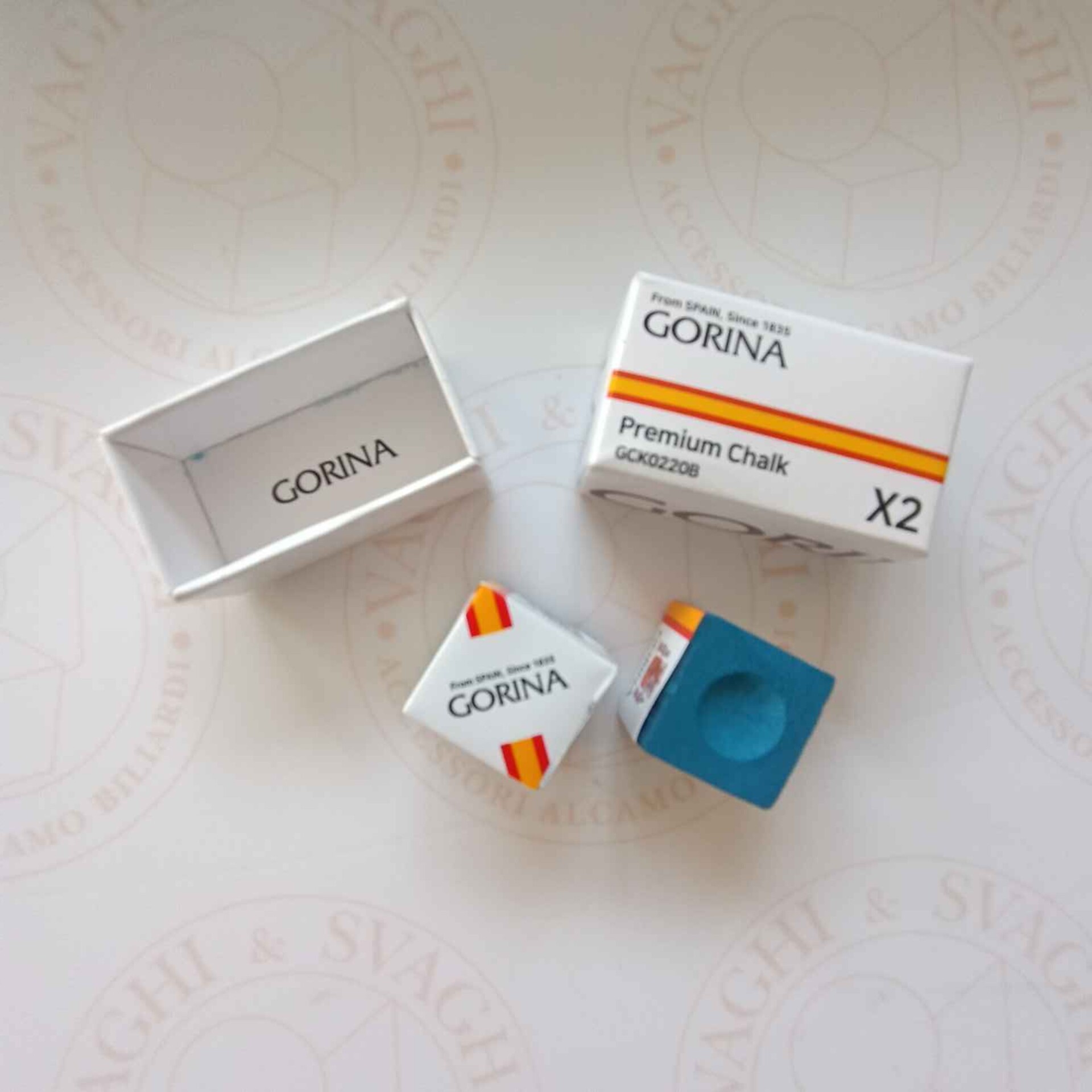 GESSO DA 2 CUBETTI BLU GORINA PREMIUM CHALK