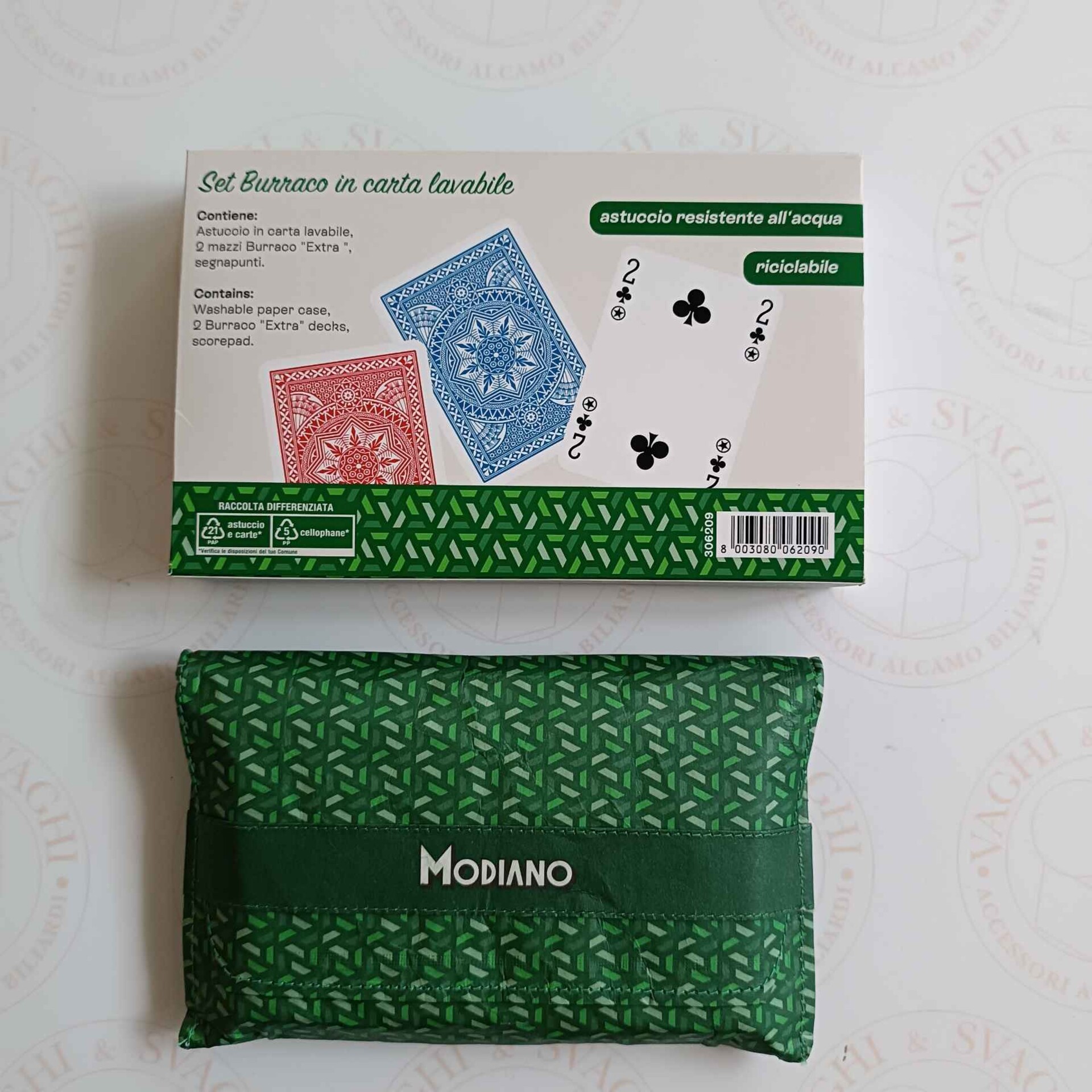CARTE BURRACO MODIANO ASTUCCIO IN CARTA LAVABILE