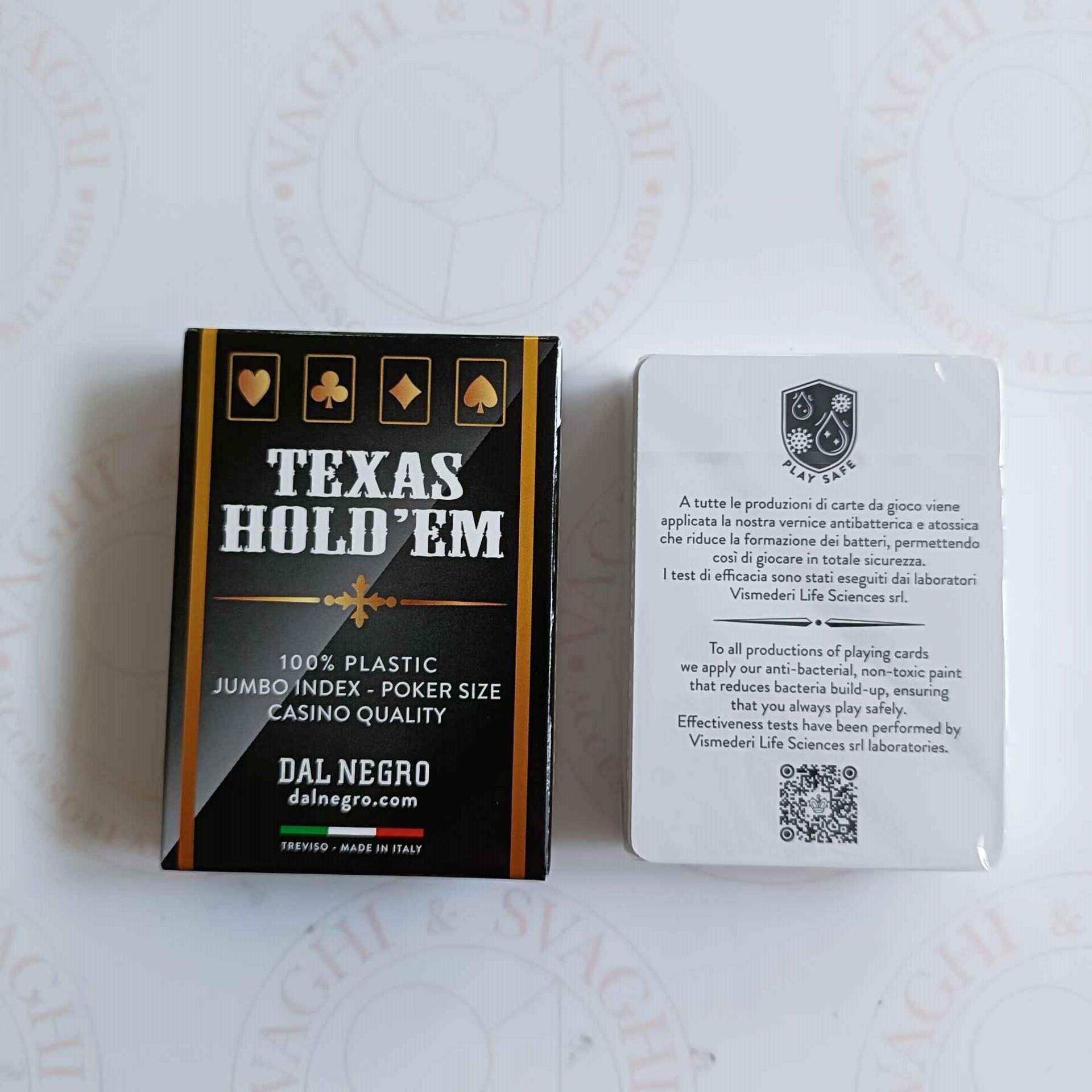 CARTE DA GIOCO DAL NEGRO TEXAS HOLD'EM NERO