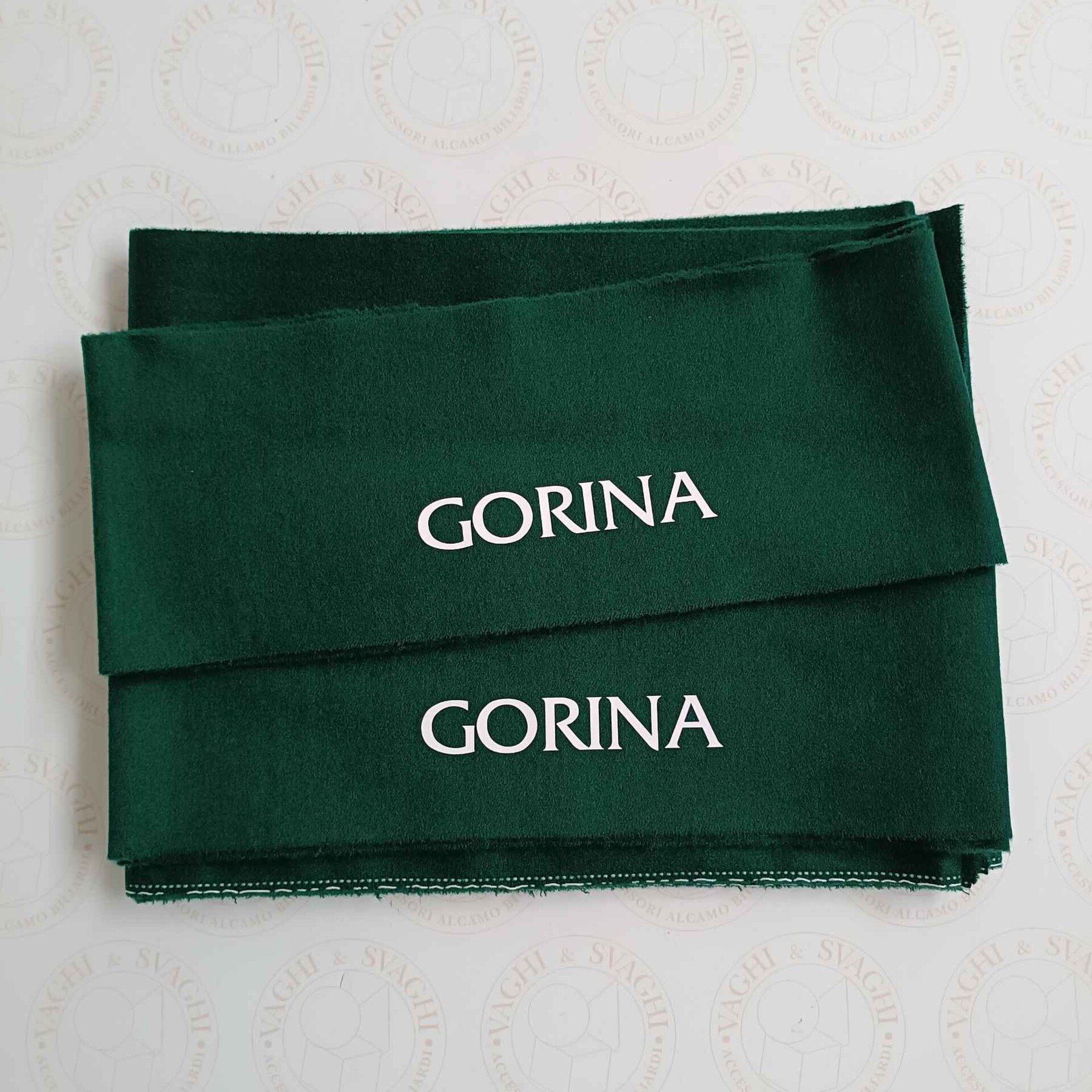 PANNO X SPONDE DA BILIARDO GORINA L VERDE  BOTELLA CON SERIGRAFIA