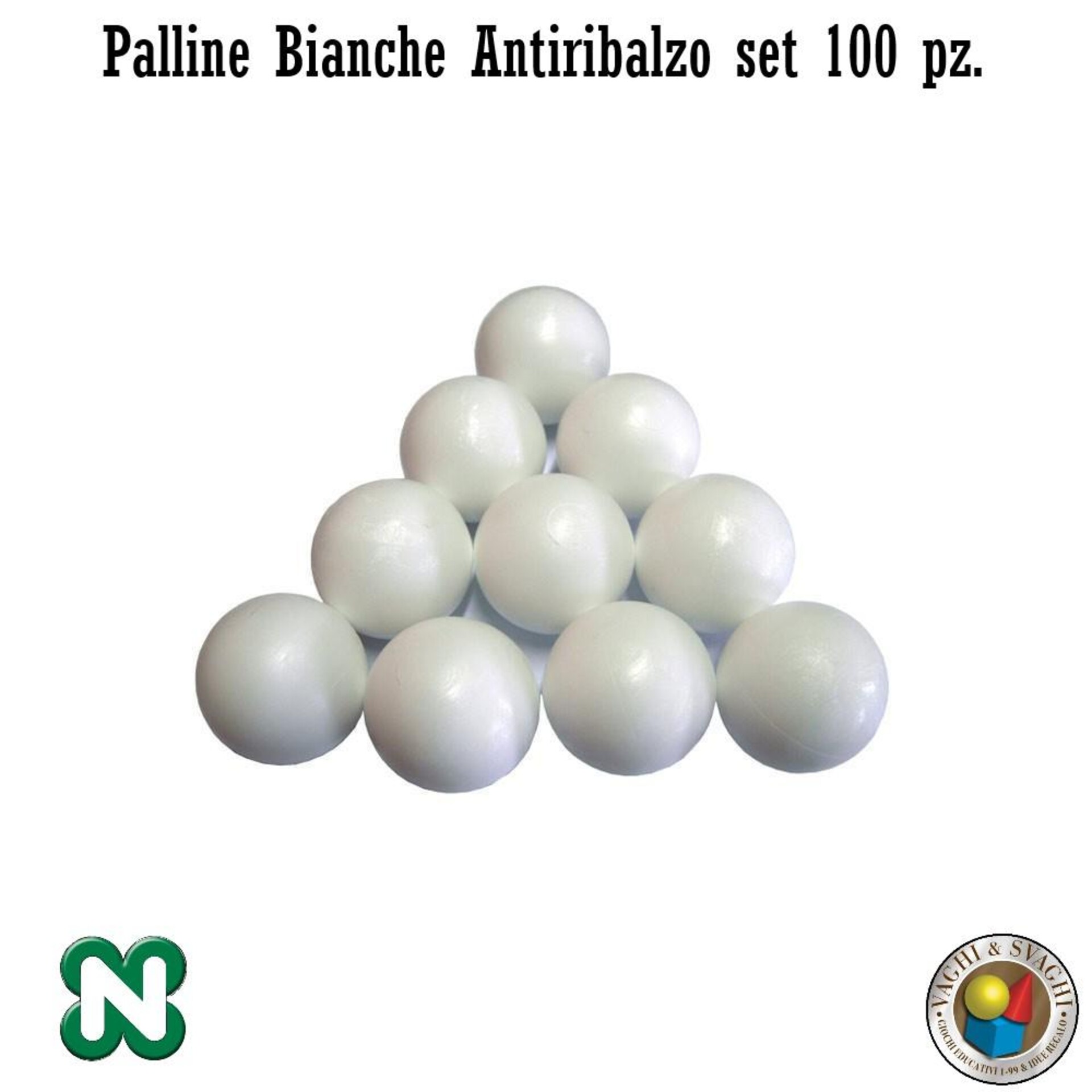 PALLINE PER CALCIO BALILLA NORDITALIA ANTIRIMBALZO BIANCHE