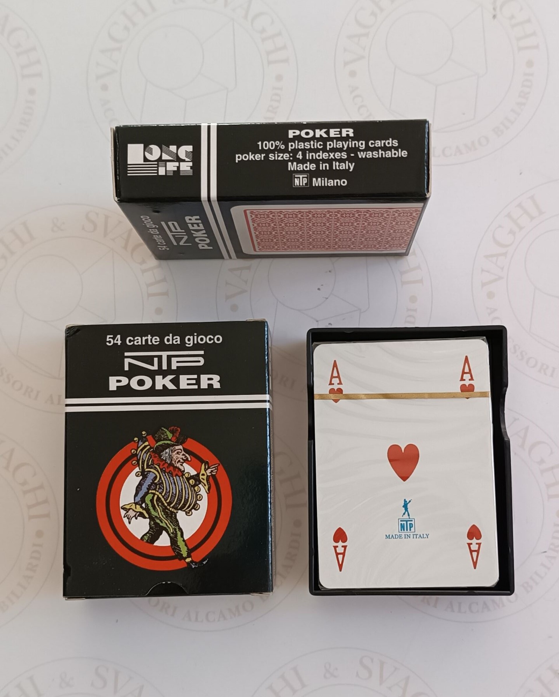 CARTE DA GIOCO NTP POKER DORSO ROSSO