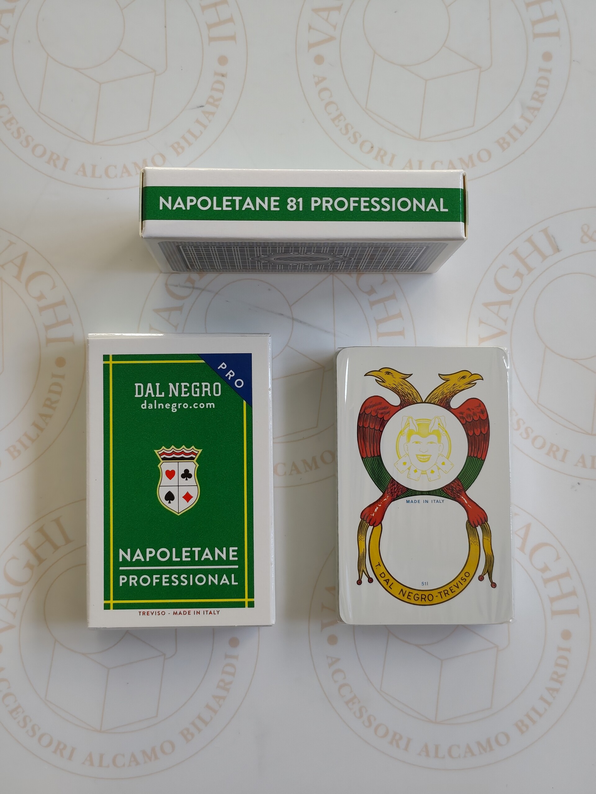 CARTE NAPOLETANE DAL NEGRO N° 81 PRO ASTUCCIO VERDE