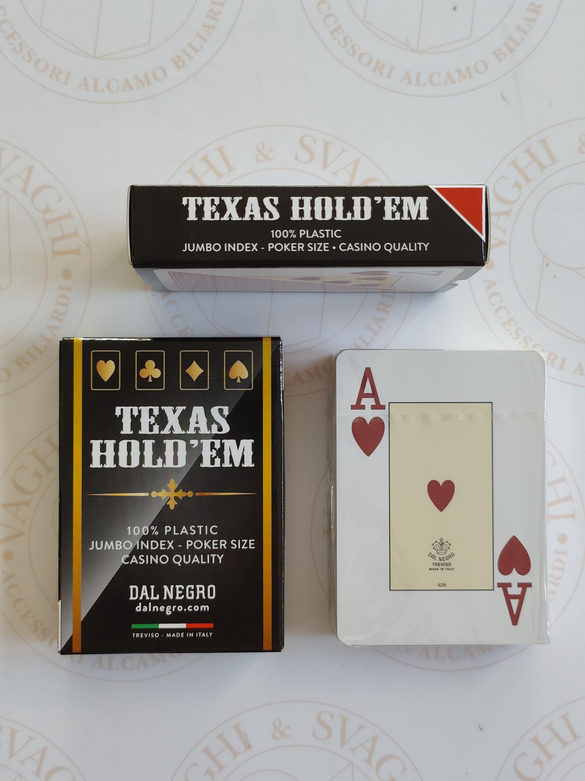 CARTE DA GIOCO DAL NEGRO TEXAS HOLD'EM ROSSI