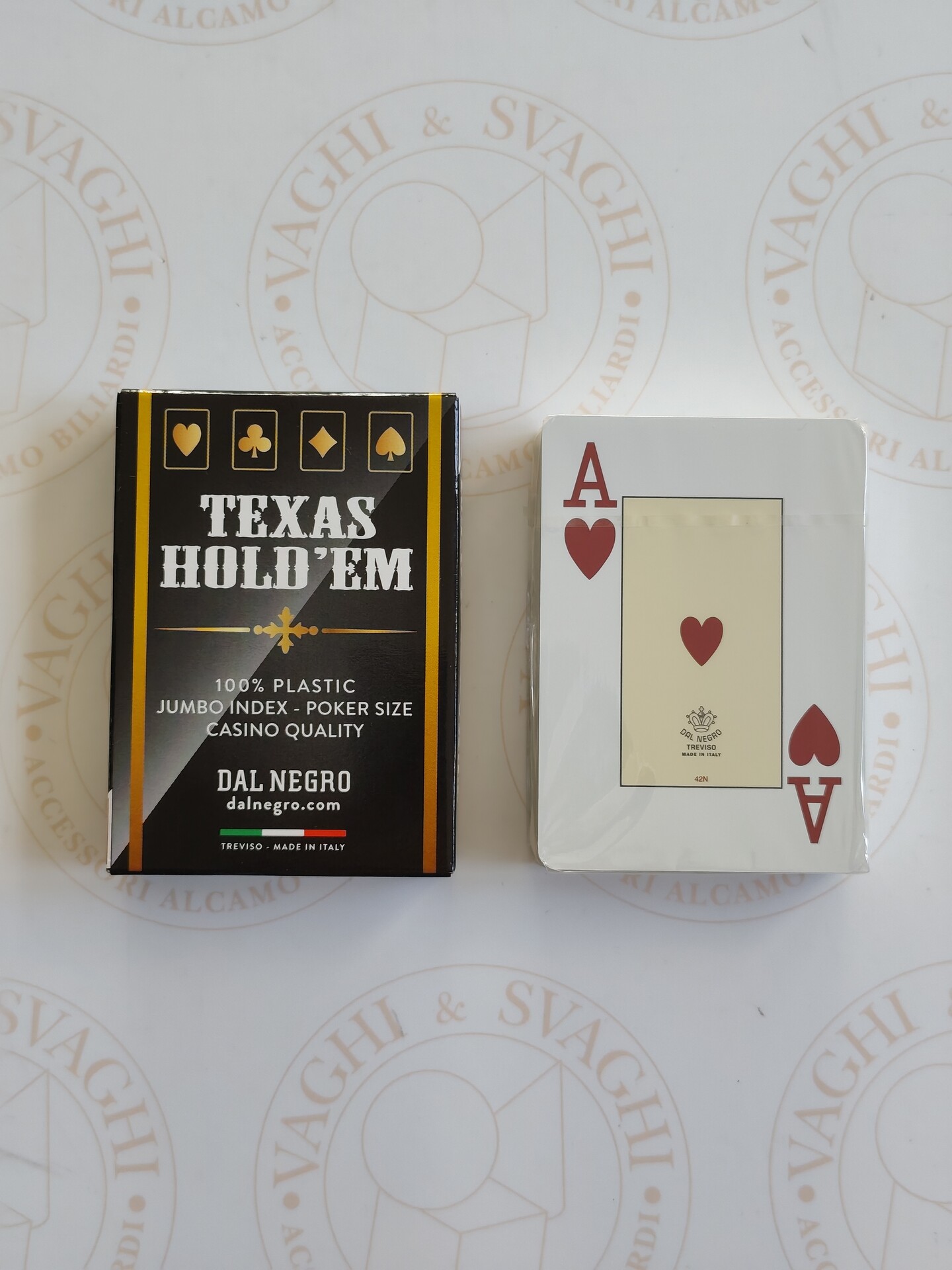 CARTE DA GIOCO DAL NEGRO TEXAS HOLD'EM ROSSI
