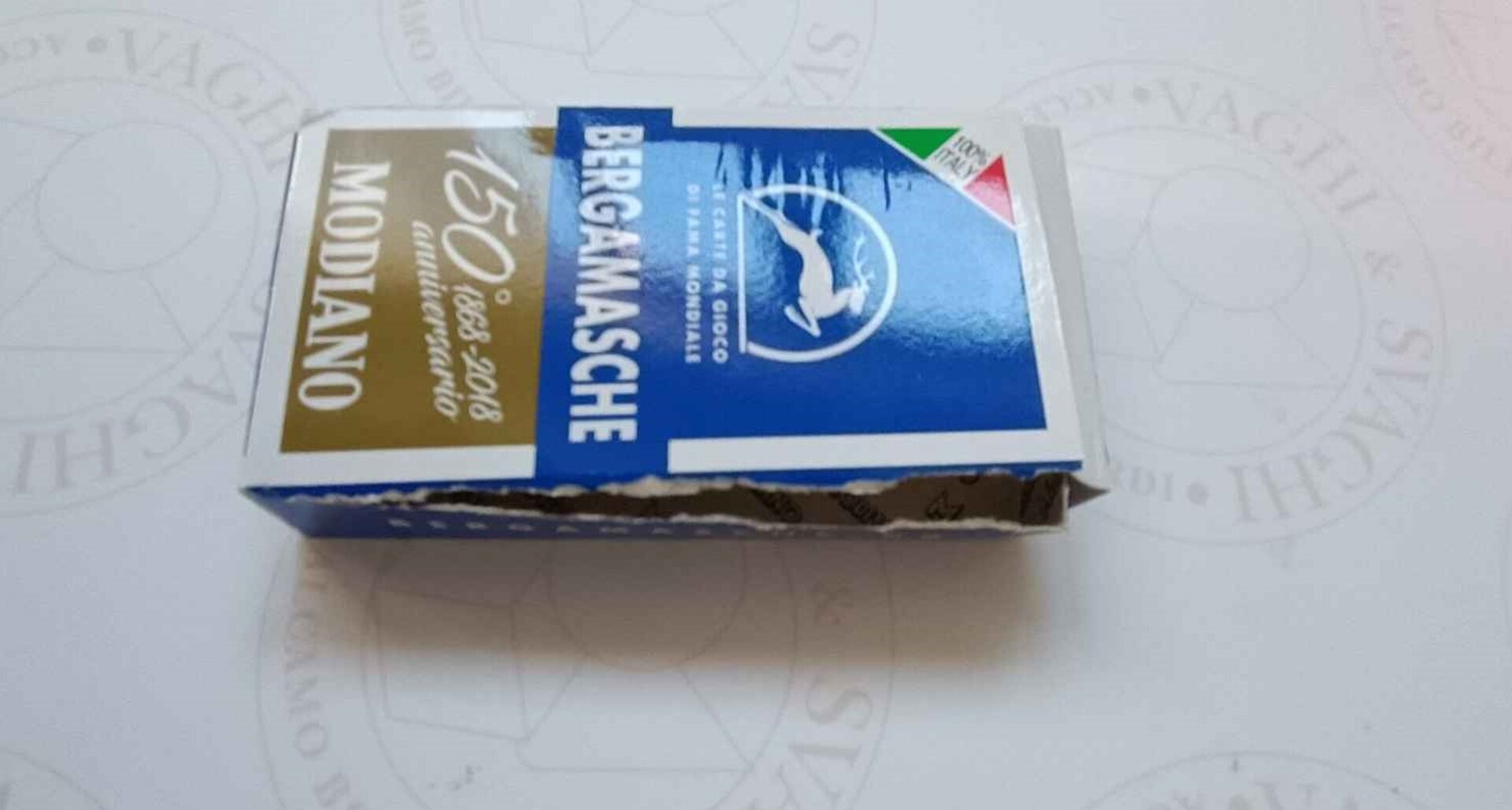 CARTE DA GIOCO MODIANO BERGAMASCHE BLU 150° ANNIVERSARIO
