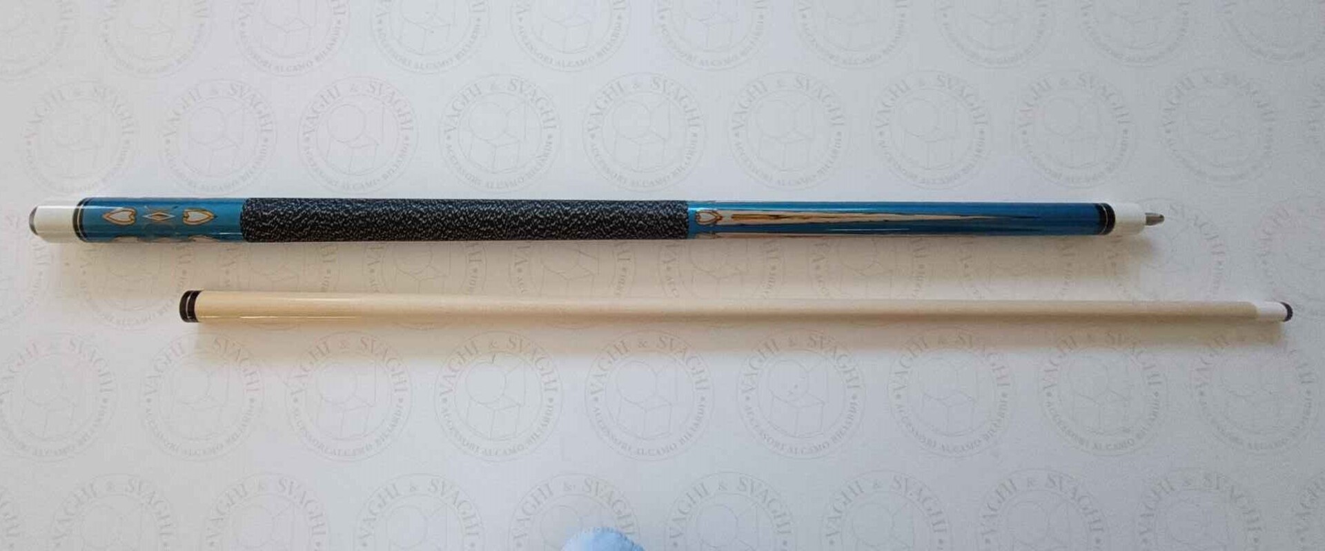 STECCA PER GIOCO 5/9 BIRILLI NERO/AZZURRO  2 PZ.