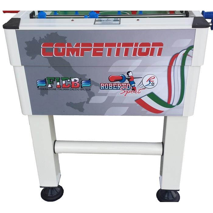 CALCIO BALILLA ROBERTO SPORT COMPETITION CON PIANO GIOCO VETRO
