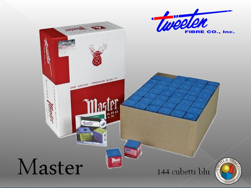 GESSO PER BILIARDO MASTER BLU DA 144 CUBETTI