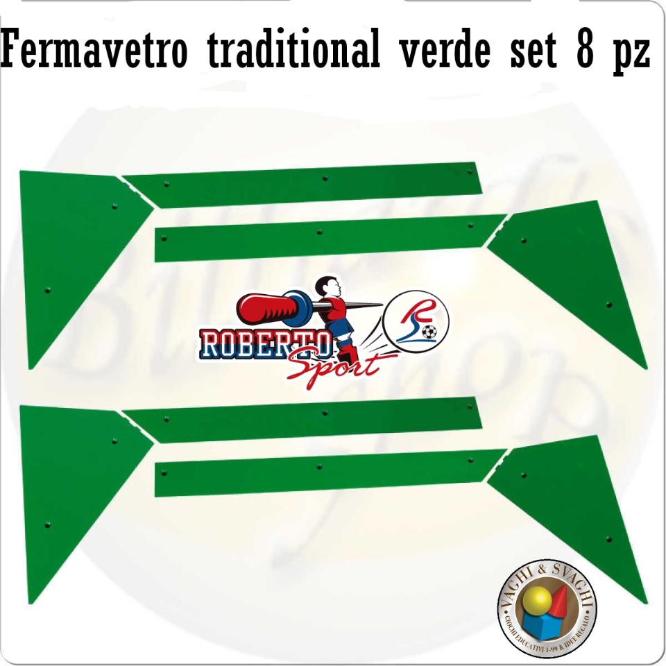 FERMAVETRO VERDE ROBERTO SPORT MODELLO TRADITIONAL SET 8 PZ.