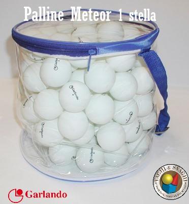 PALLINE DA PING PONG GARLANDO MODELLO METEOR 1* SET 100 PZ.