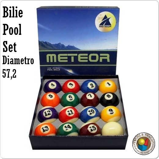 BILIE SET  POOL METEOR DIAMETRO 57,2 MM.