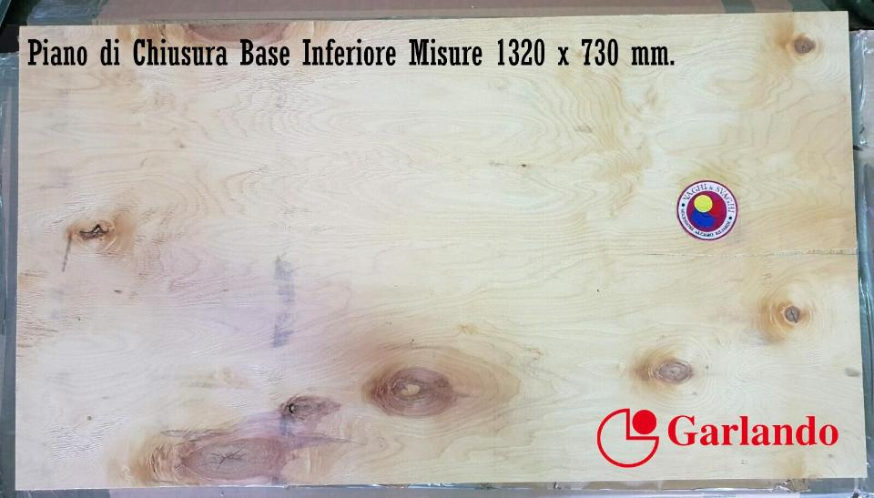 PIANO DI CHIUSURA PARTE INFERIORE  ART.12 GARLANDO MISURA: 1320 X 730