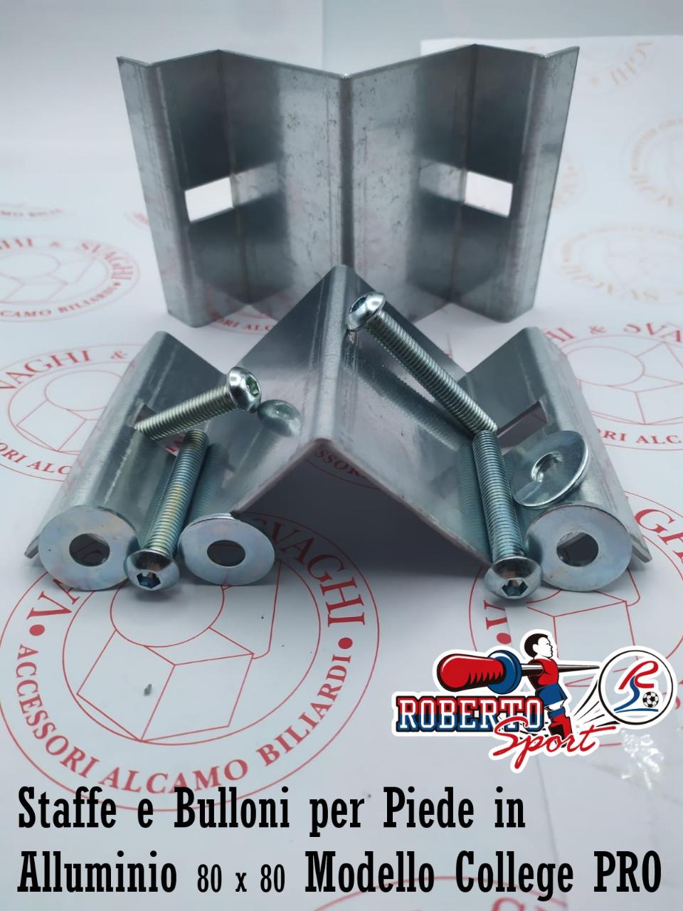 STAFFE E BULLONERIA ROBERTO SPORT PER FISSAGGIO GAMBE COLLEGE PRO