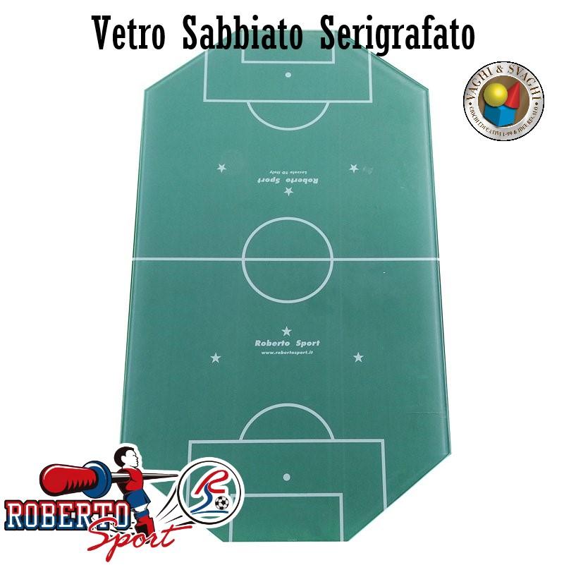 VETRO PER CALCIO BALILLA SERIGRAFATO SABBIATO ROBERTO SPORT SUMMER