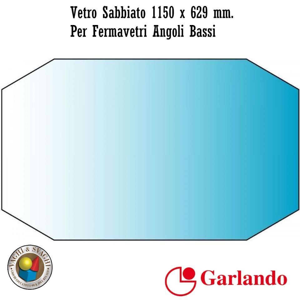 VETRO CAMPO GIOCO SABBIATO GARLANDO 1150 X 629 MM. PER FERMAVETRO ANGOLO BASSO