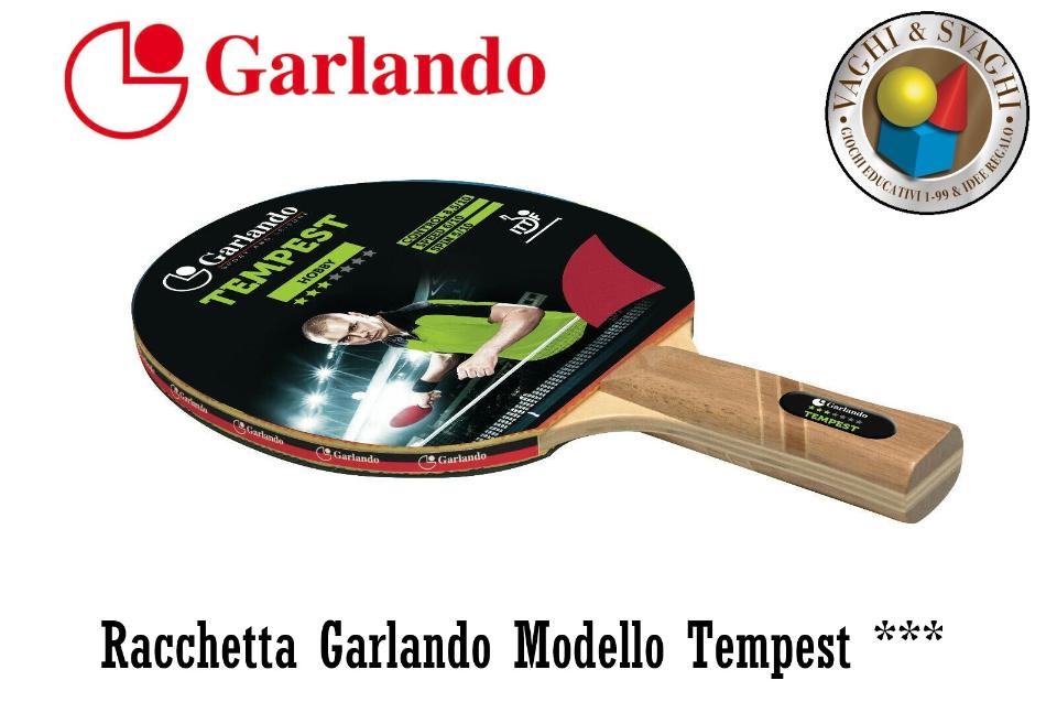 RACCHETTA DA PING PONG GARLANDO TEMPEST 3 STELLE