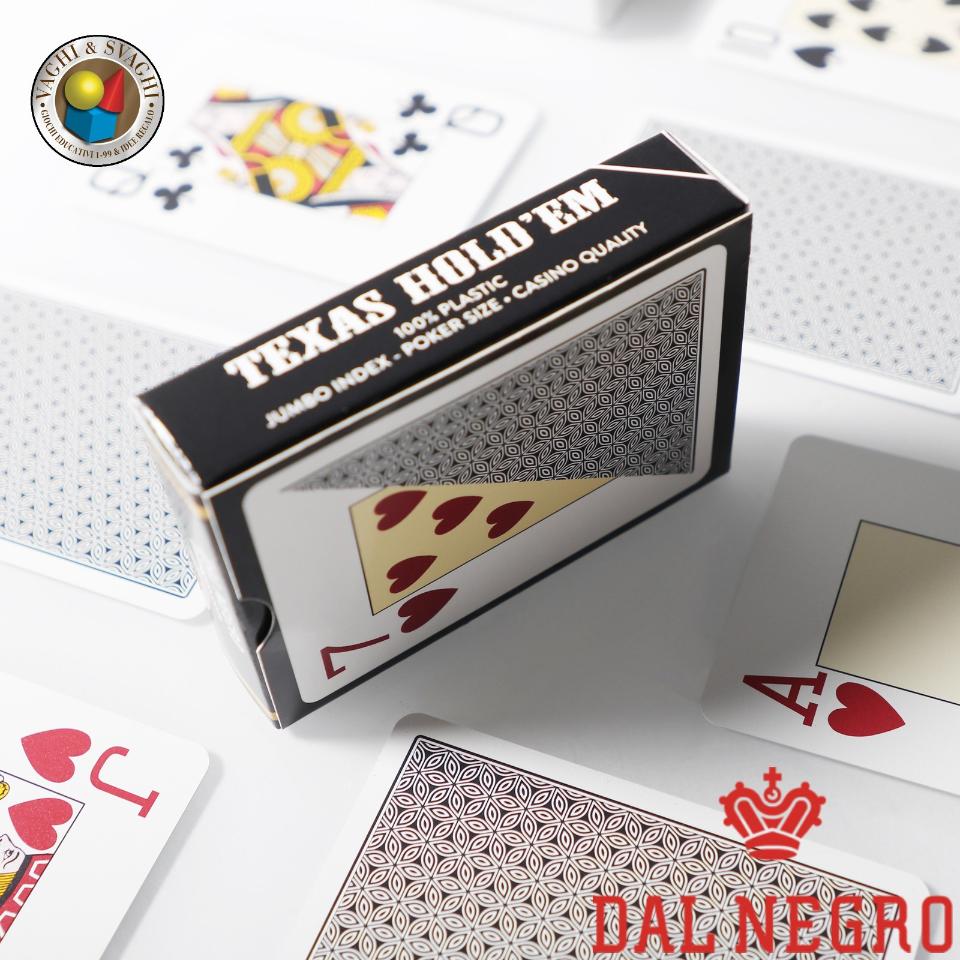 CARTE DA GIOCO DAL NEGRO TEXAS HOLD'EM NERO