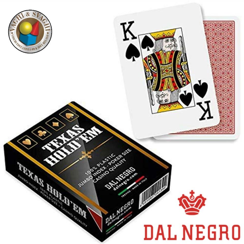 CARTE DA GIOCO DAL NEGRO TEXAS HOLD'EM ROSSI