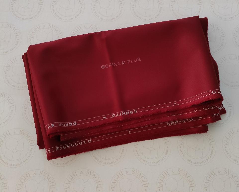 PANNO DA BILIARDO GORINA "M" PLUS GORINA BORDEAUX COMPLETO DI SPONDE