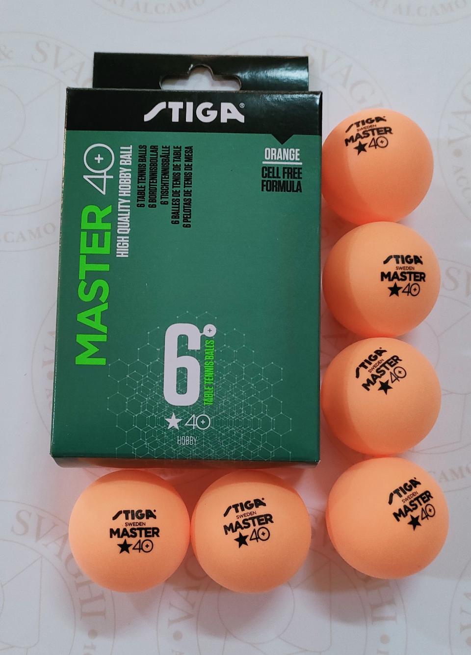 PALLINE STIGA MASTER ARANCIO ABS 1 STELLA SET 6 PZ.
