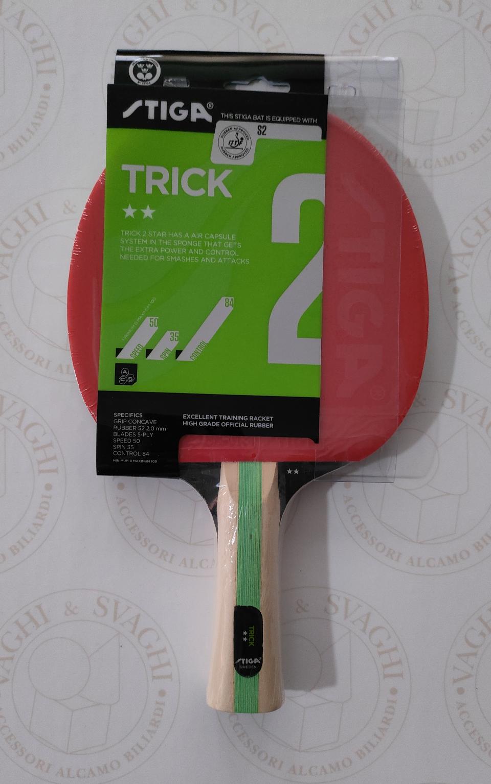 RACCHETTA DA PING PONG STIGA MODELLO TRICK 2 STELLE