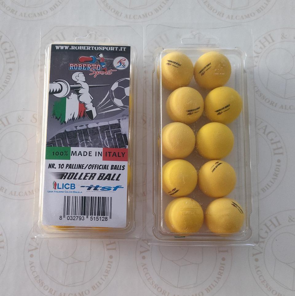 PALLINE PER CALCIO BALILLA ROBERTO SPORT ROLLER BALL BLISTER 10 PZ.
