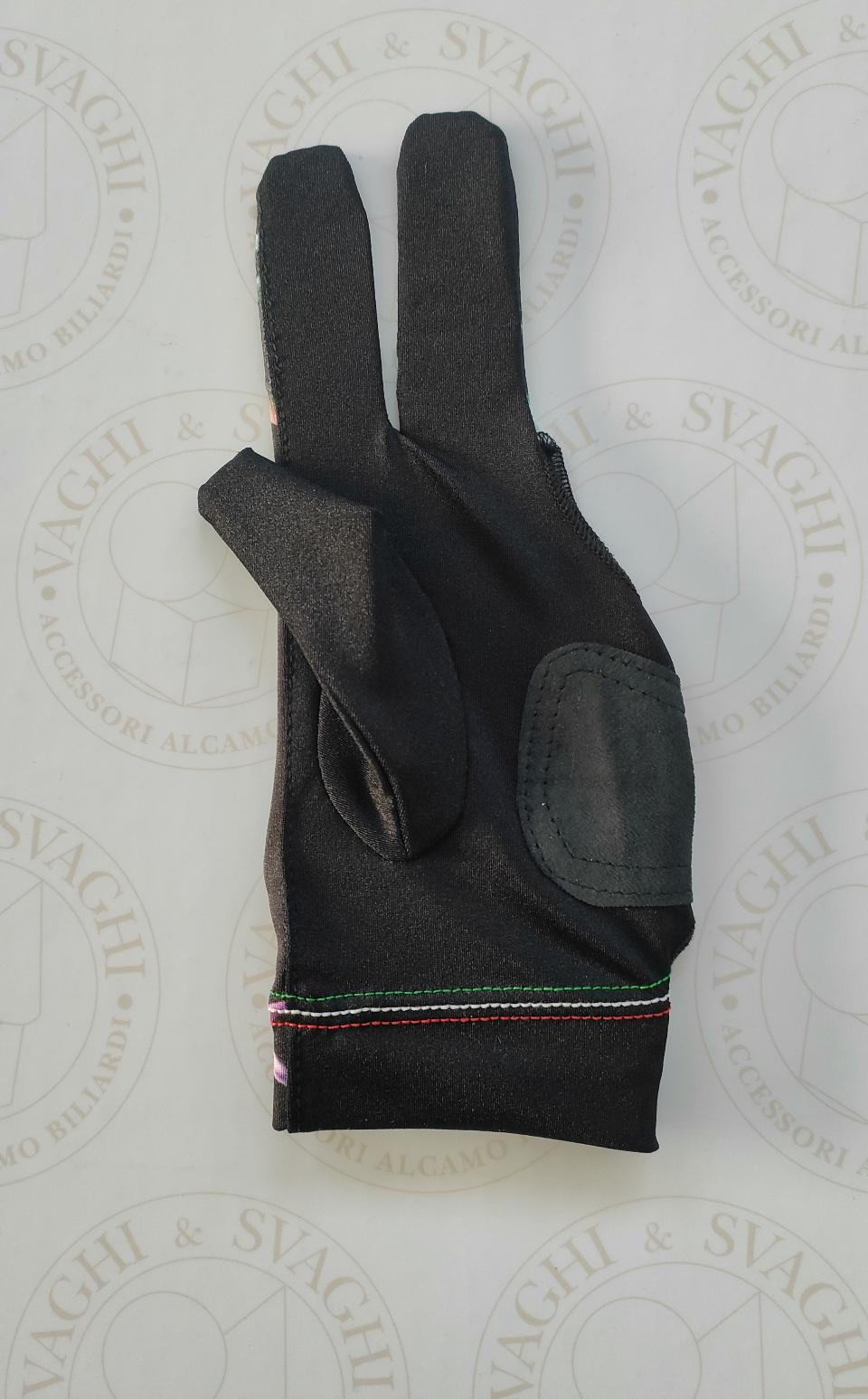 GUANTO DA BILIARDO TOP LIFE MANO SX MISURA MEDIO NERO/BOLLICINE