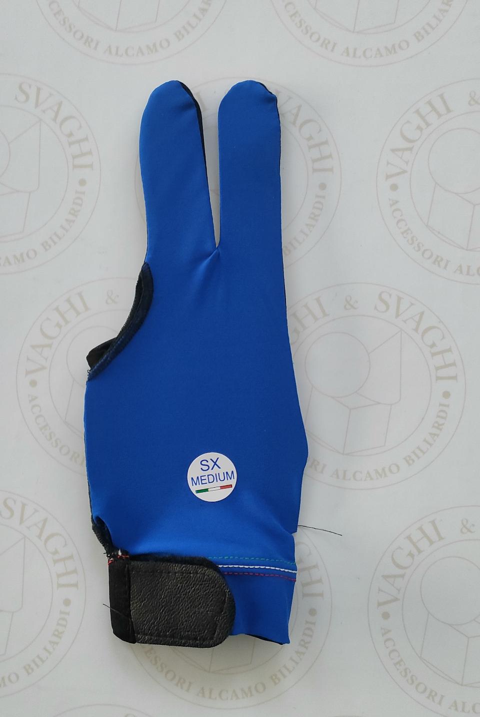 GUANTO DA BILIARDO TOP LIFE MANO SX MISURA MEDIUM COLORE BLU