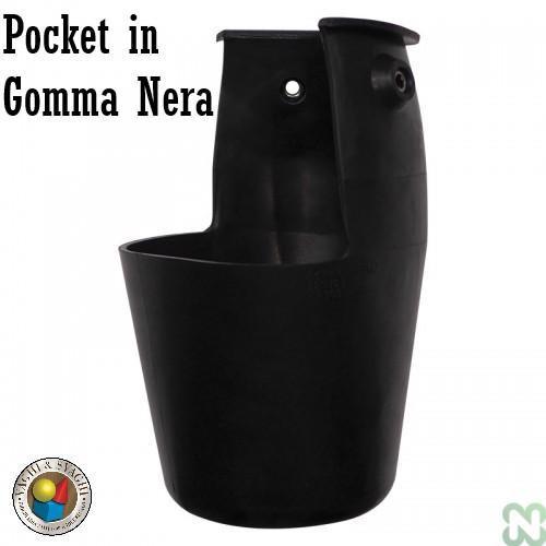 POCKET IN GOMMA NERO SET 6 PEZZI